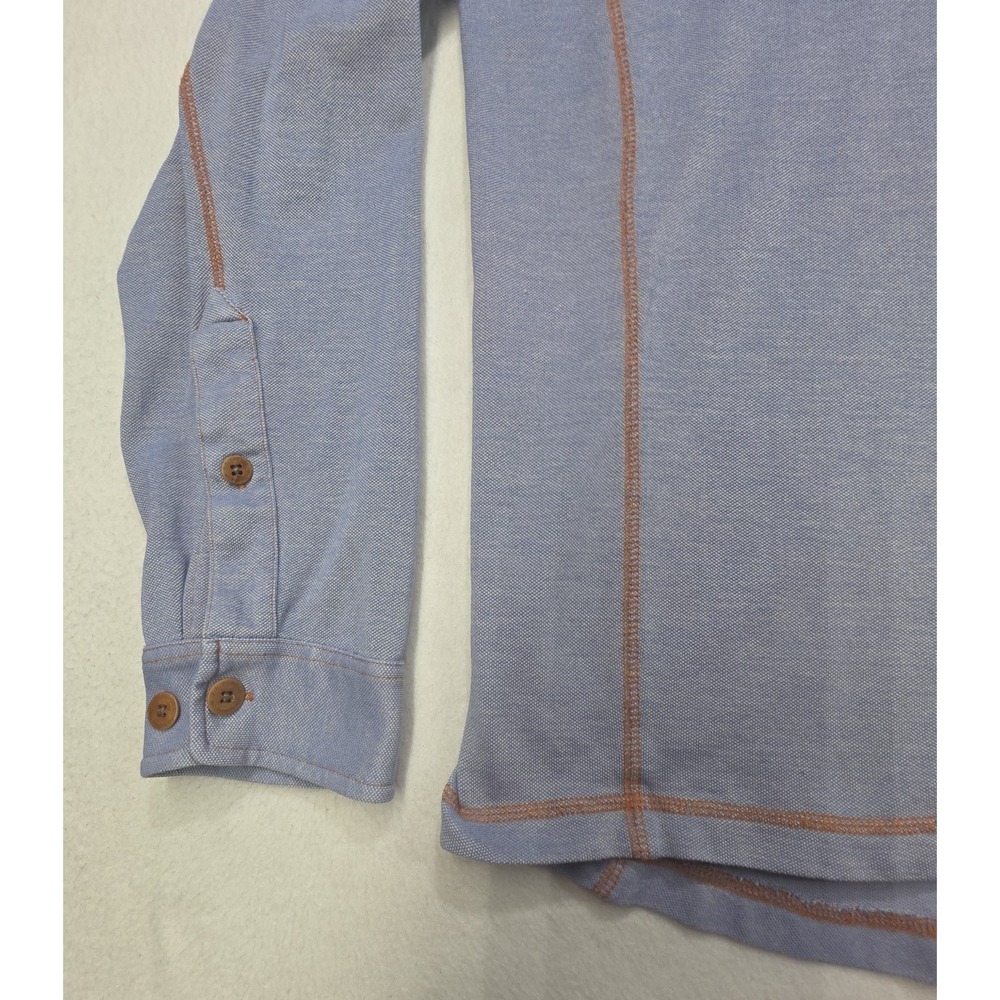 J.L. Powell Pullover Shirt Pullover Men's XL Blue 1/4 Zip Sleeve Pocket - Picture 4 of 12